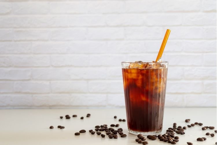 Cold brew coffee in glass